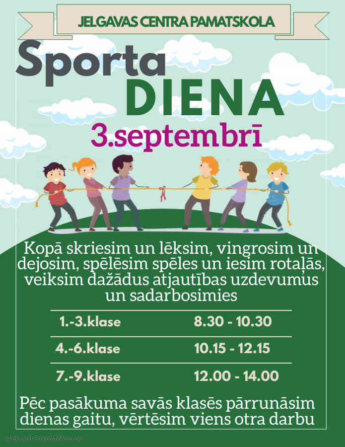Sporta diena 3.septembris!