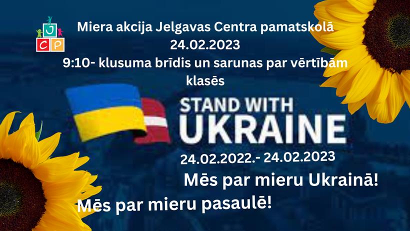 Miera akcija Jelgavas Centra pamatskolā