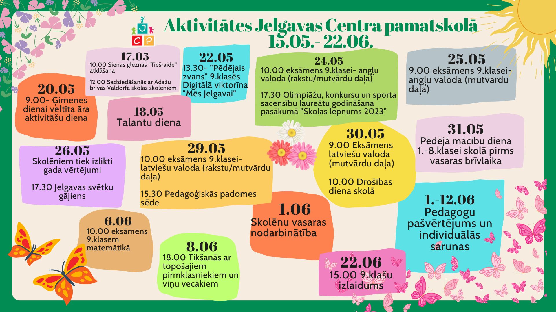 Mācību gada noslēguma pasākumi