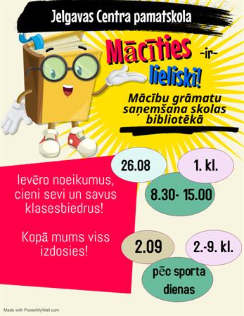 Mācību grāmatu saņemšana skolas bibliotēkā
