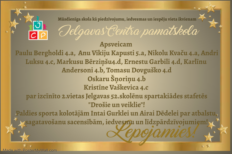 Lepojamies ar Jelgavas 52.skolēnu spartakiādes rezultātiem