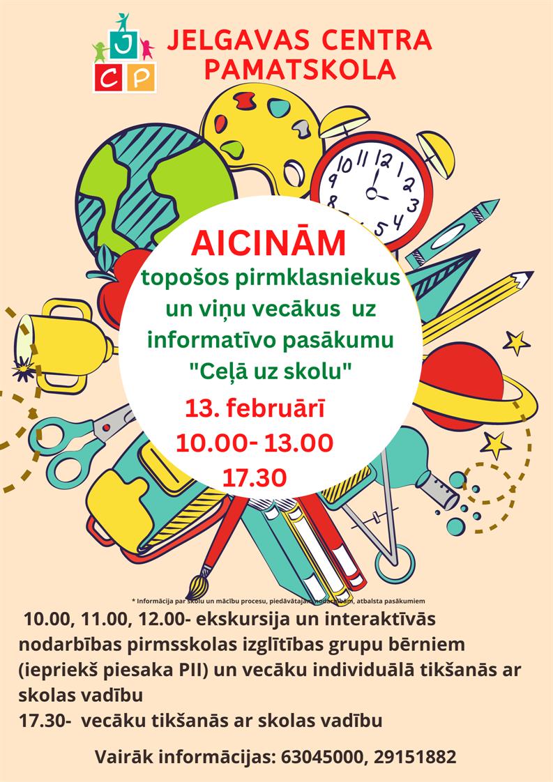 Topošo pirmklasnieku vecāku un bērnu informatīvā diena