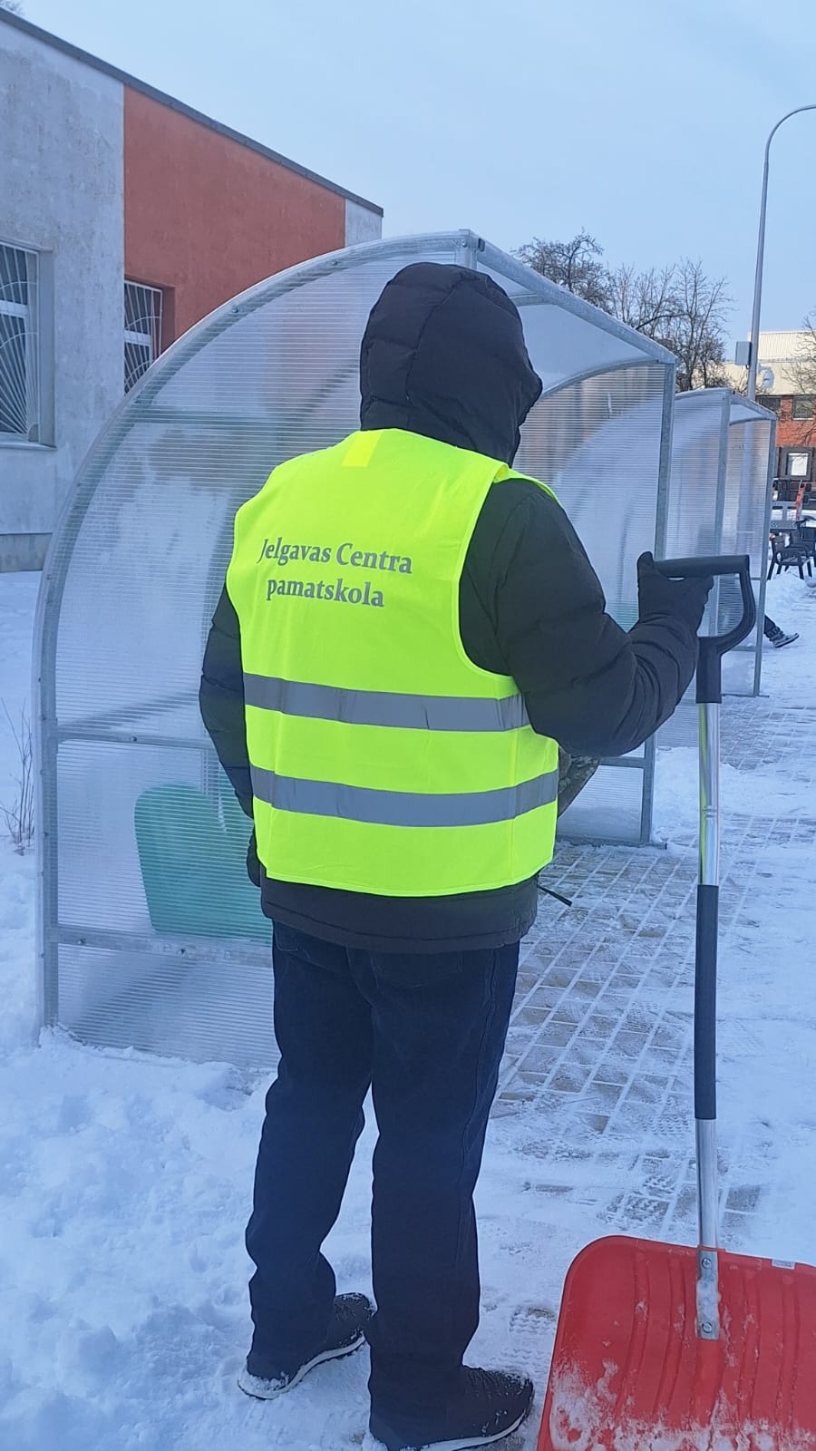 Sniega diena skolā.