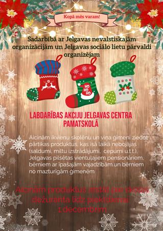 Ziemassvētku labdarības akcija Jelgavas Centra pamatskolā